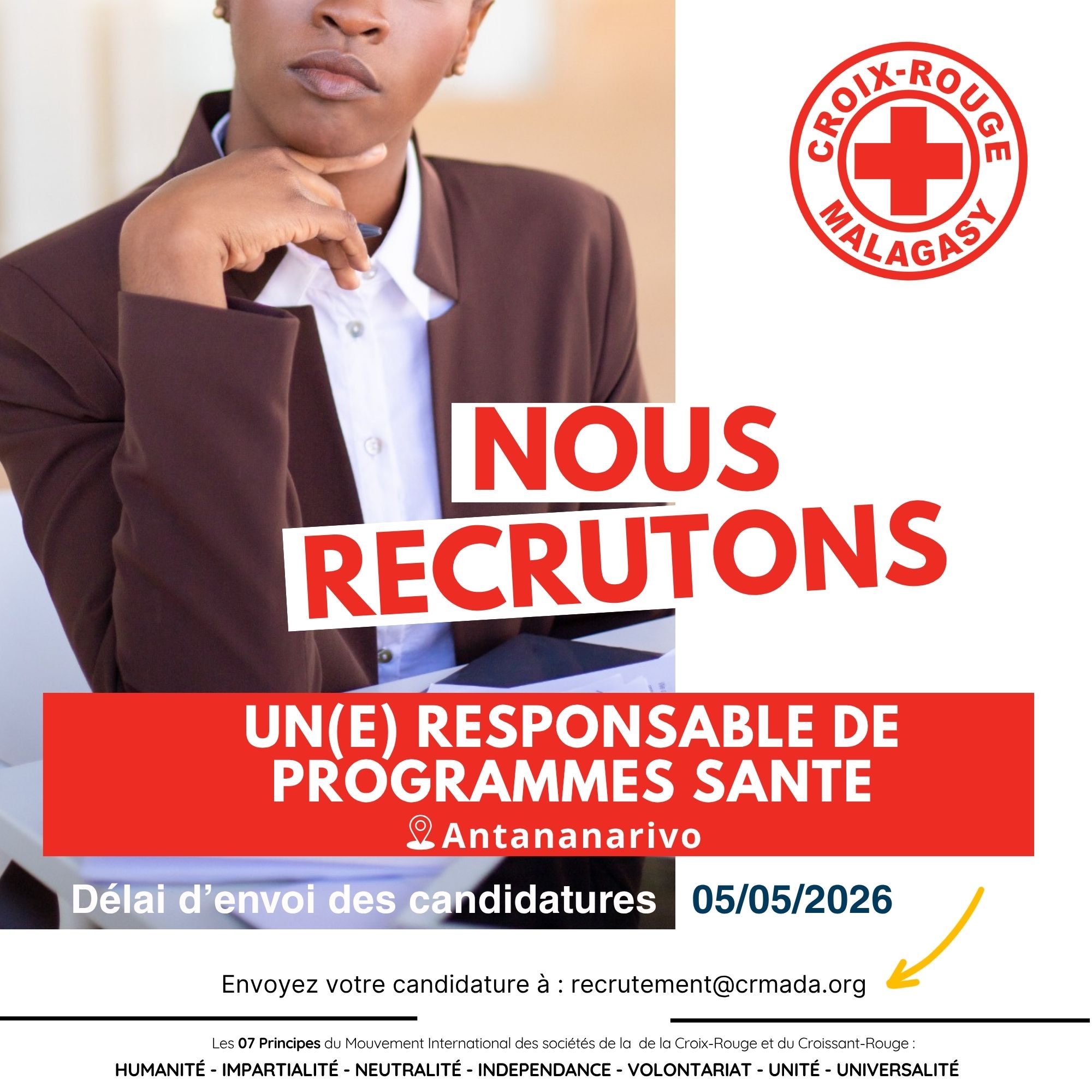 RELANCE AVIS DE RECRUTEMENT UN RESPONSABLE DE PROGRAMME SANTE (F/H)